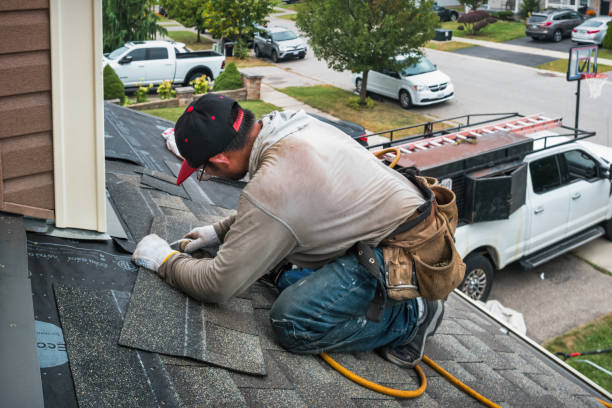Professional Emergency Roof Repair technician working in Stoughton, WI